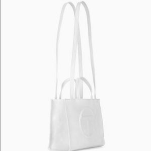 White medium telfar shopping bag